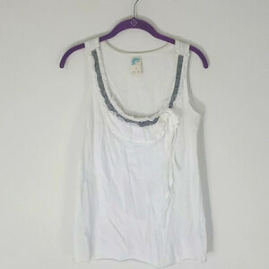 Anthropologie Beaded Bib Blouse